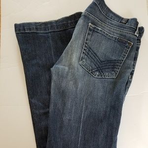 7 FOR ALL MANKIND DOJO JEANS SILVER, SIZE …